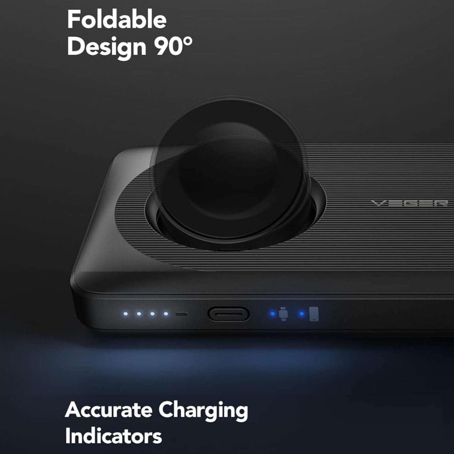 Veger Dual Wireless PD Fast Power bank 10000mah VP-1156 - Black