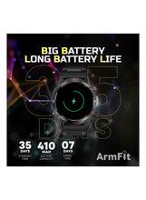 Hulk Smartwatch For Men, AMOLED Always On Display Bluetooth Calling Waterproof Fitness Watches Compatible With Android iOS Black