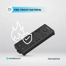 [PWCUQC034] Powerology 6AC 2500W Power Strip - Black