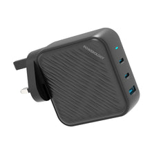 [PWCUQC022] Powerology 140W PD QC 2xUSB-C and 1xUSB-A GaN Charger UK - Black