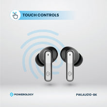 [PWLAU010-BK] Powerology 6 Mic Hybrid ANC + ENC True Wireless Buds (​Black)