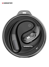 Monster AC330 Bluetooth Earbuds – Open-Back Design, IPX5 Waterproof, 24-Hour Battery Life, Noise-Canceling, Low Latency for Sports and Outdoor Activities