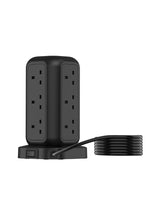 PowerStrip Tower 3250W GaN Extension with Safety Protection and Wireless Fast-Charge Functionality
