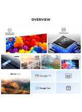 Television 55 Inch Smart TV 4K UHD HDR 10 Google TV, Dynamic Color Enhancement, Dolby Audio, HVA Panel, MEMC, Multiple Eye Care with Metallic Bezel-less Design, 55V6C (2025 Model) 55V6C black