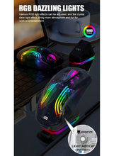 Rechargeable Wireless Gaming Mouse | Transparent RGB Superlight Ergonomic 2.4 GHz Wireless Mouse with 4000 DPI | Programmable Wireless Gaming Mice with Magnetic charging base and Digital Display