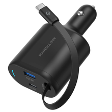 [PCCSR018] Powerology Type-C Retractable Car Charger 70W - Black