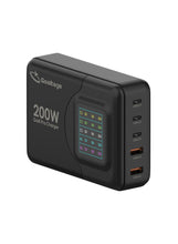 Super-Fast Pro 200W GaN Wall Charger & LCD Digital Display, Safety Protection, Multi-Port Functionality