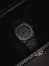 Aura Black Men's Watch – Minimalist Arabic Dial, Luminous Hands, Quartz Movement, Business Casual Style