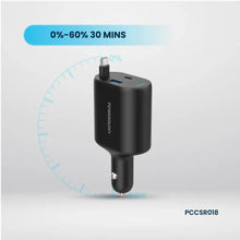 [PCCSR018] Powerology Type-C Retractable Car Charger 70W - Black