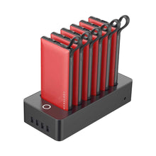 [PPBCHA01-RD] Powerology 6 in 1 10000mAh Power Bank Station with Built-in Lightning, Micro USB, Type-C Cable (Red)