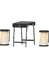 Goaltage TBL01 LightFold Camping Table with 3-Lighting Modes, Adjustable Height, Latch Lock, Waterproof and Foldable Design
