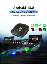 Wireless CarPlay Adapter Supports YouTube, Netflix & More Wired CarPlay to Wireless Dongle, AI Box CarPlay 2 in 1 Wireless AI Box Plug & Play
