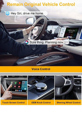Wireless CarPlay Adapter Supports YouTube, Netflix & More Wired CarPlay to Wireless Dongle, AI Box CarPlay 2 in 1 Wireless AI Box Plug & Play