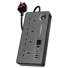 Powerology 4AC 2990W Power Strip - Black