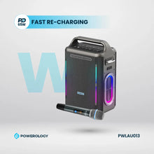 Powerology Karaoke Party Speaker - Silver