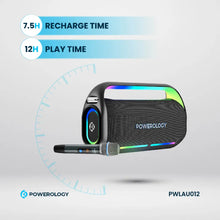 [PWLAU012] Powerology Deep Bass Party Speaker - Black