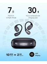 Open Ear Headphones, Workout Earphones with Ear Hook, Air Conduction, Feather-like Wearing, Big Driver Enhanced Bass, Bluetooth 5.4, Clear Calls, for Workout Sports