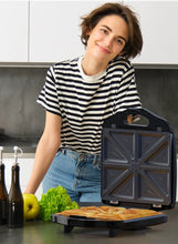 SnackMaster Sandwich Maker & Multi-Functional, Easy Operation, Non-Stick Plates, Light Indicator and Overheating Protection