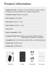 CarlinKit 5.0 Wireless CarPlay Mini Adapter Android Auto Dongle Wired To Wireless Car Play Box 5GWifi Bluetooth Auto Connect FOTA