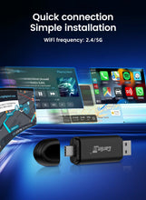 MINISE Wireless CarPlay Adapter USB-A/C for iPhone Convert Wired to Wireless Carplay Fast-Connect Plug&Play FOTA