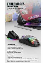 Rechargeable Wireless Gaming Mouse | Transparent RGB Superlight Ergonomic 2.4 GHz Wireless Mouse with 4000 DPI | Programmable Wireless Gaming Mice with Magnetic charging base and Digital Display