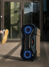 Goaltage SP15 BassFusion Party Speaker including Wireless Microphone, Multiple Connections, RGB Lights,TWS Functionality and Splash Proof Design