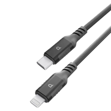[PCAB018GY] Powerology Power Sync Weave USB-C to Lightning PD 30W (Gray)