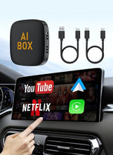Wireless CarPlay Adapter Supports YouTube, Netflix & More Wired CarPlay to Wireless Dongle, AI Box CarPlay 2 in 1 Wireless AI Box Plug & Play