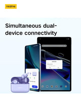 Buds T200 Premium ANC Earbuds. Hi-Res Audio, Dual Connect, IP55, 3D Audio, 30H Battery. Your Sound, Uninterrupted. blue