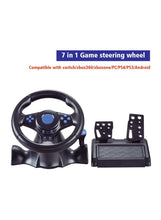 Racing Steering Wheel And Pedals, 7 In 1 180 Degrees Rotation PC Racing Wheel,Programable Dual Vibration USB Powered Racing Simulator Wheel, Enhances Your Racing Experience Compatible with Xbox one/360/PS4/PS2/PS3/PC