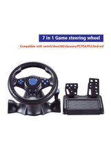 Racing Steering Wheel And Pedals, 7 In 1 180 Degrees Rotation PC Racing Wheel,Programable Dual Vibration USB Powered Racing Simulator Wheel, Enhances Your Racing Experience Compatible with Xbox one/360/PS4/PS2/PS3/PC