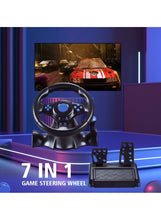 Racing Steering Wheel And Pedals, 7 In 1 180 Degrees Rotation PC Racing Wheel,Programable Dual Vibration USB Powered Racing Simulator Wheel, Enhances Your Racing Experience Compatible with Xbox one/360/PS4/PS2/PS3/PC