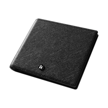 Levelo Billfold Mens Genuine Leather Wallet - Black
