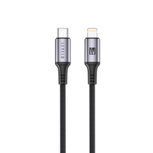 Levelo Otto USB C to Lightning 30W Leather Cable - Black