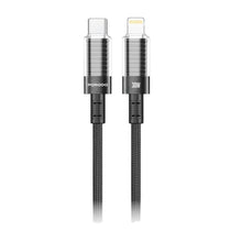 Porodo Transparent Shell USB-C To Lightning Cable - Black