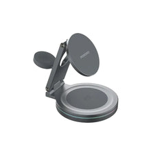 [PD-FWCH039-GY] Porodo Rotating Base Three-Device Wireless Charger - Gray