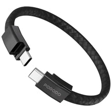 [PDETK20BK] Porodo USB-C to USB-C Wristband Cable Magnetic Steel Clasp (Black)