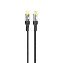Green Lion Transparent Cable USB-C To Lightning Braided - Black