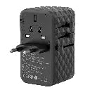 [PWCUQC042] Powerology GaN 170W Universal Charger with 4-Ports Fast Charging + Ac - Black
