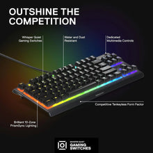 SteelSeries APEX 3 Wired Gaming Keyboard – RGB, Water-Resistant, Whisper-Quiet