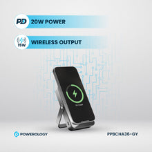 [PPBCHA36-GY] Powerology 10000mAh MagSafe Power Glass Surface (Gray)