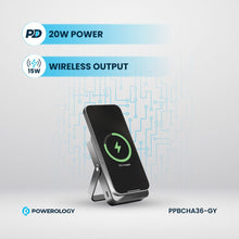 [PPBCHA36-GY] Powerology 10000mAh MagSafe Power Glass Surface (Gray)