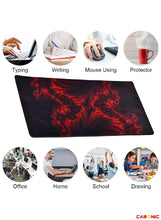 Extended Gaming Mouse Pad with Stitched Edges Durable Non-Slip Natural Rubber Base Waterproof Computer Keyboard Pad Mat For Esports Pros Gamer Desktop Office Home Red-Black