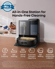 eufy E25 Omni Robot Vacuum Cleaner with Mop, HydroJet System, 20,000 Pa Turbo Powerful Suction, Zero Tangling, Corner-to-Edge Deep Cleaning and Mop Lifting, with Auto All-In-One Station
