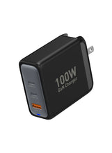 Super-Fast 100W GaN Wall Charger & Safety Protection & Multi-Port Functionality & UK, US, EU Plugf