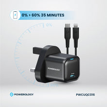 [PWCUQC016] Powerology 20W Single C Port PD Charger UK - Black