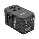 [PWCUQC042] Powerology GaN 170W Universal Charger with 4-Ports Fast Charging + Ac - Black