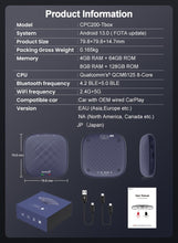 Carlinkit CarPlay AI Box Android 13 4+64GB/8+128GB TV Wireless CarPlay And Android Auto SDM6125 4G LTE Netflix YouTube Google Play IPTV FOTA