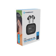 [PWLAU010-BK] Powerology 6 Mic Hybrid ANC + ENC True Wireless Buds (​Black)