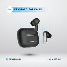 [PWLAU010-BK] Powerology 6 Mic Hybrid ANC + ENC True Wireless Buds (​Black)